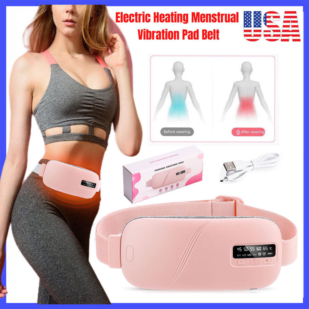 Portable Electric Heating Pad for Waist & Abdomen – Rechargeable Cordless Heating Belt